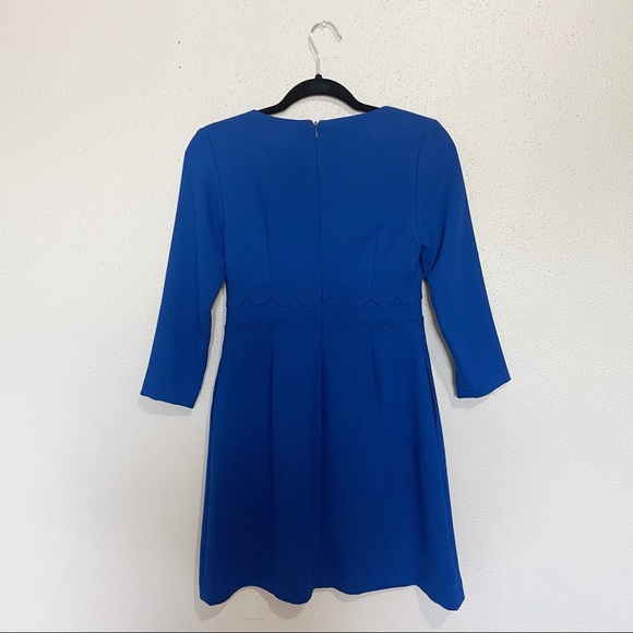 Banana Republic Scalloped Dress Royal Blue Size 0 - Picture 4 of 7